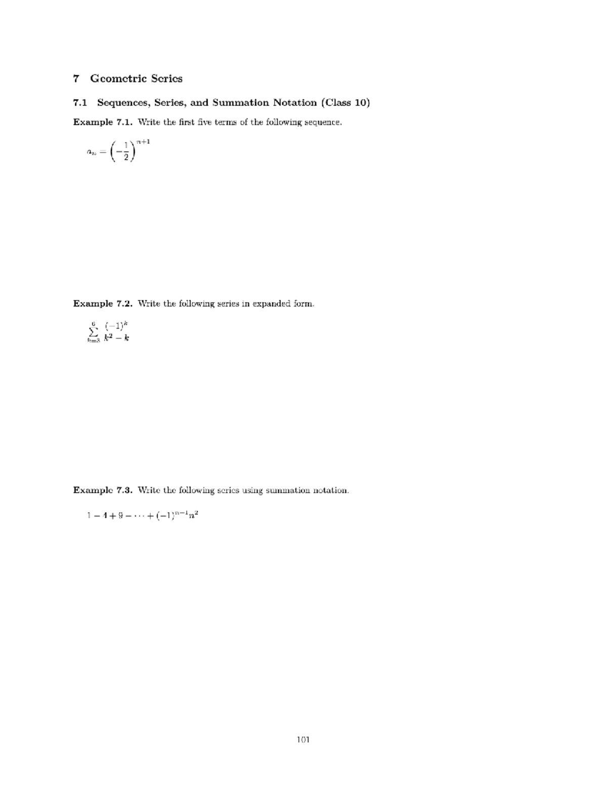 Class 10 notes 1 - QMS110 011 021 - Applied Mathematics for Bus - F2024 ...