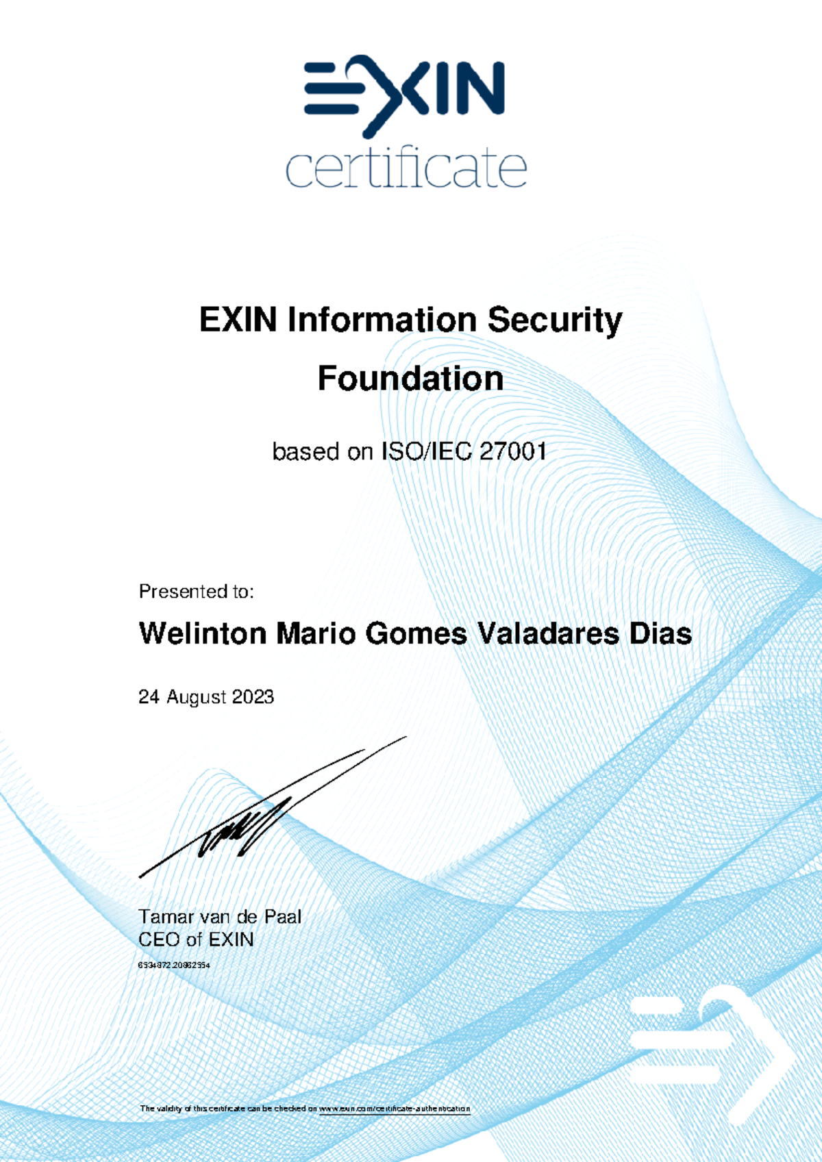 EXIN - Segurança da informação. - EXIN Information Security Foundation ...