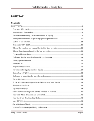 The Maxim Delay Defeats Equity Part 1 - The Maxim; Delay Defeats Equity ...