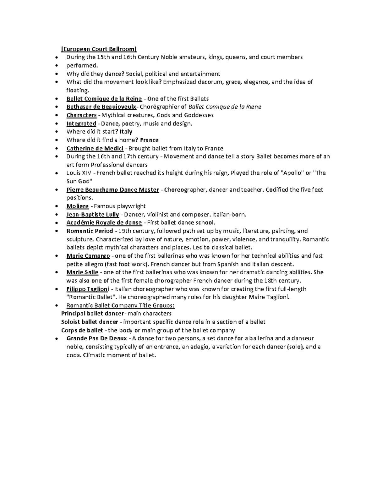 Trad Eropean Court Dance Notes [European Court Ballroom] • During the