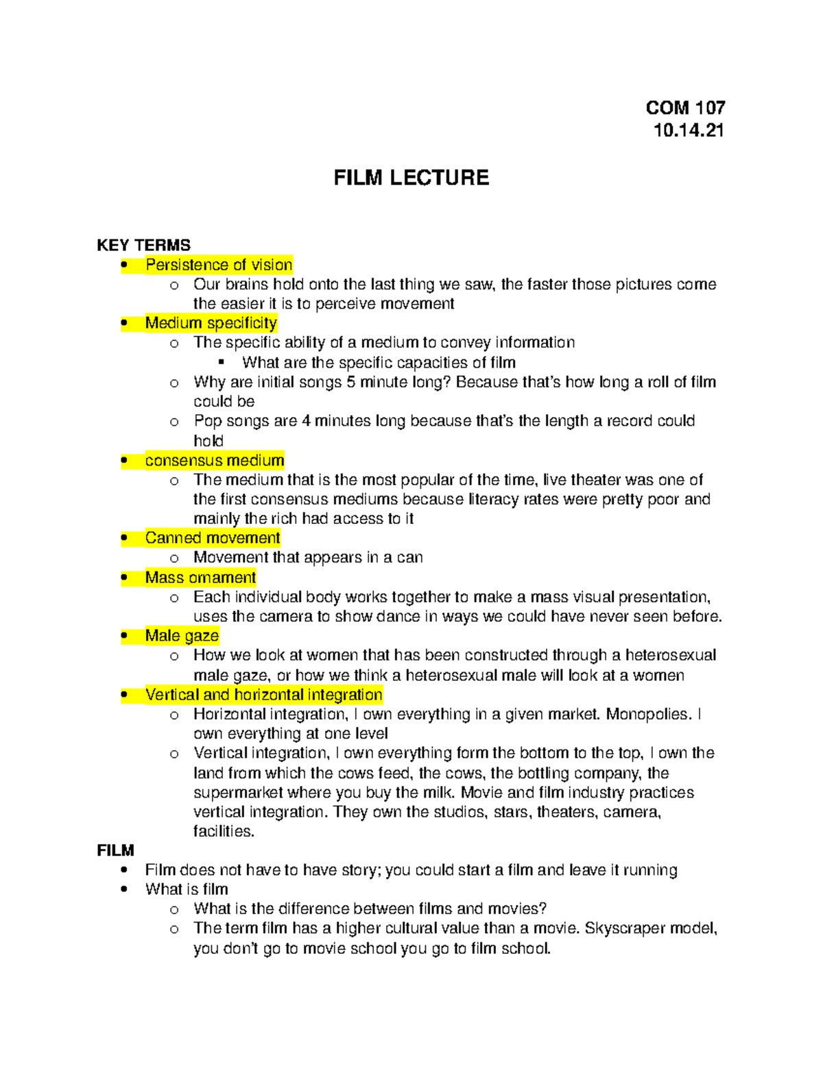 com-107-film-lecture-notes-com-107-studocu