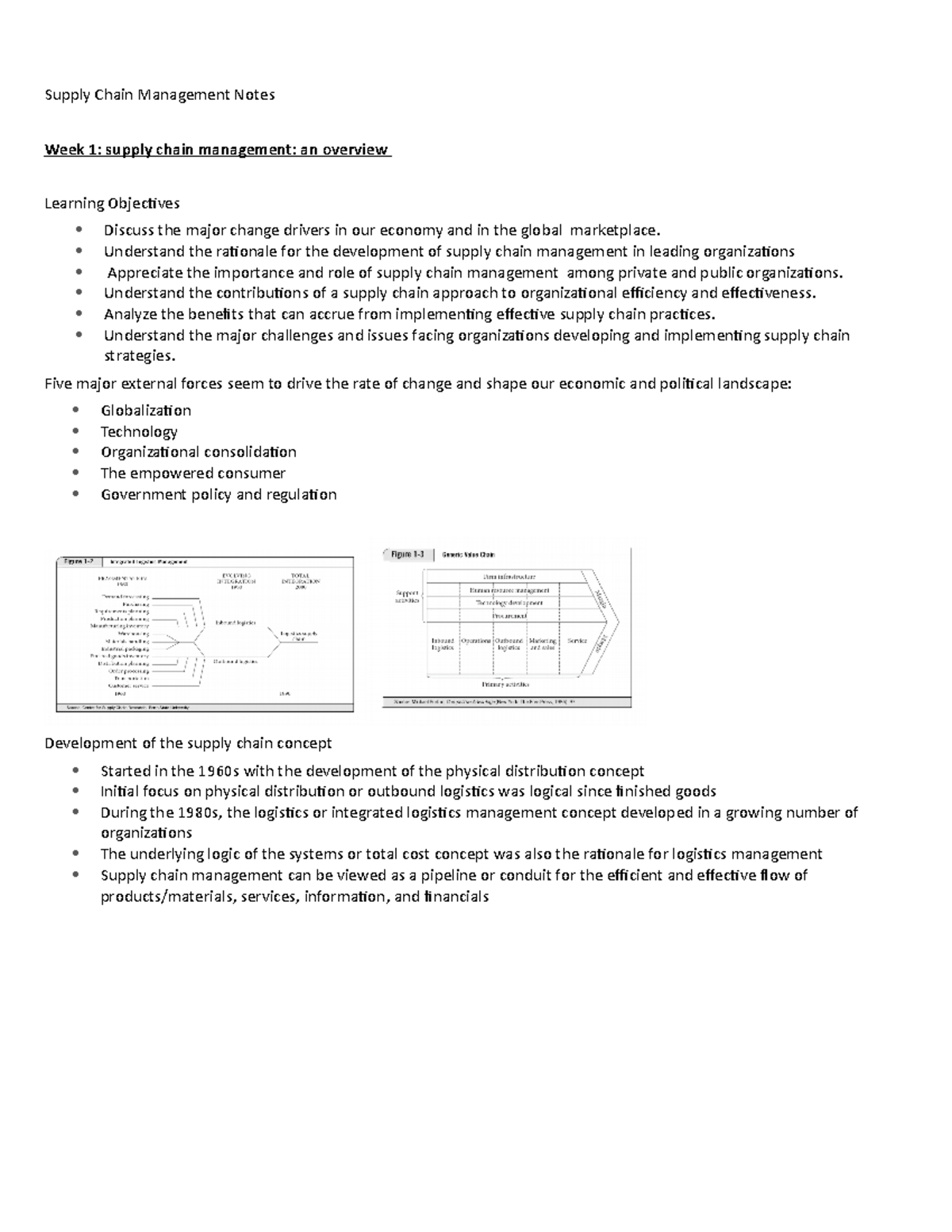 Supply Chain Management Notes - Understand The Rationale For The ...