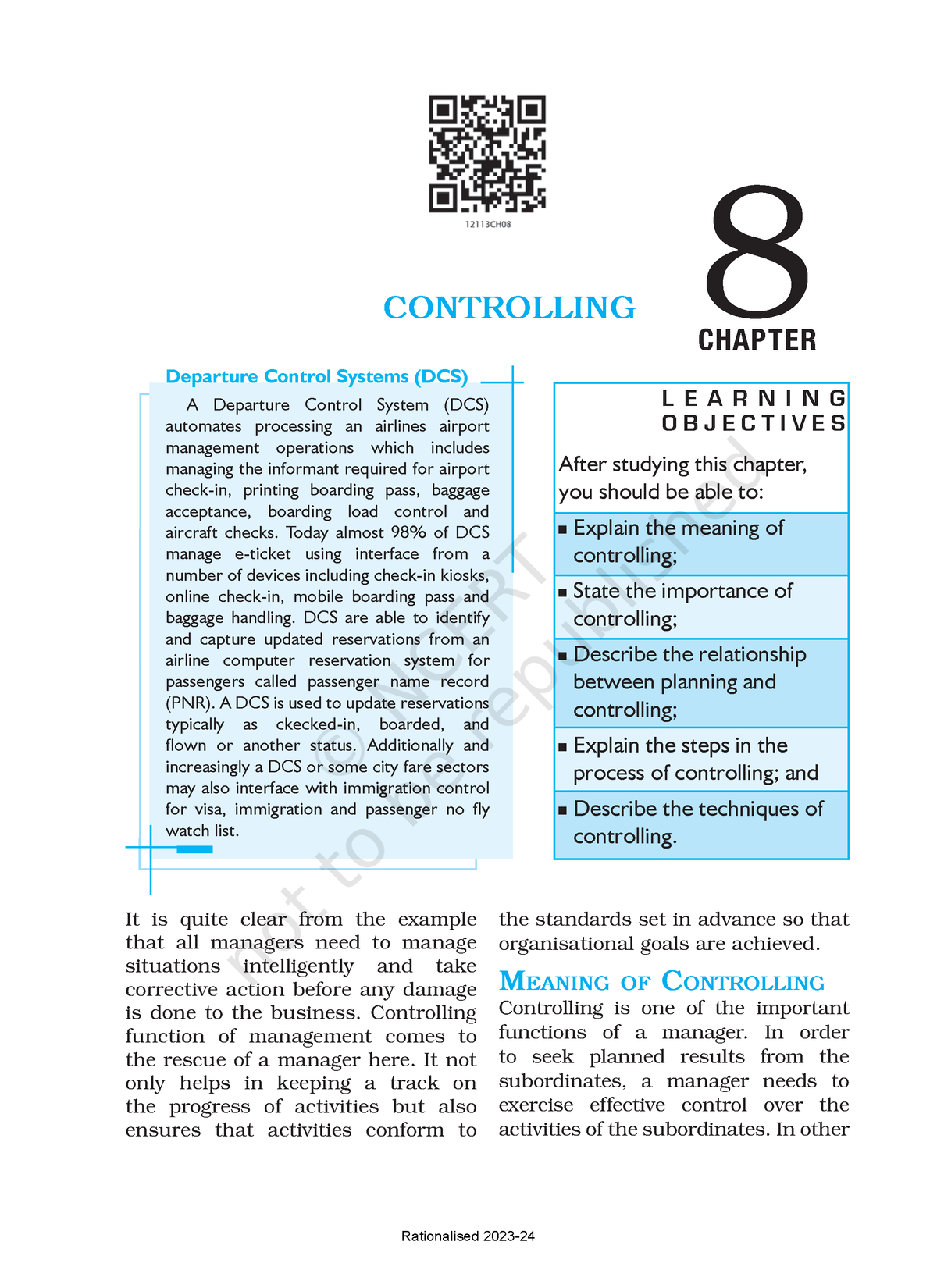 Chapter 8 - CONTROLLING - CONTROLLING CHAPTER ####### L E A R N I N G ...