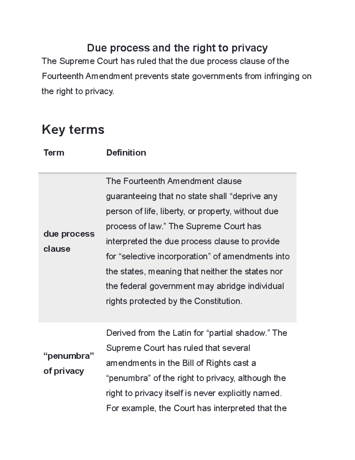 due-process-and-the-right-to-privacy-key-terms-term-definition-due