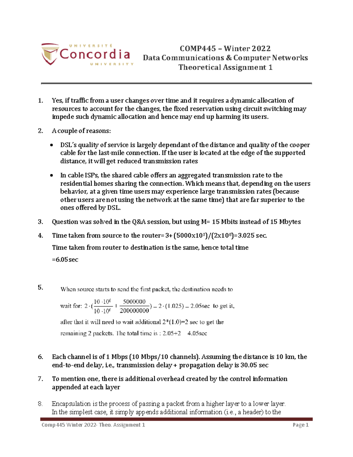 Theory Assignment 1 Solutions - Comp 445 Winter 2022- Theo. Assignment ...