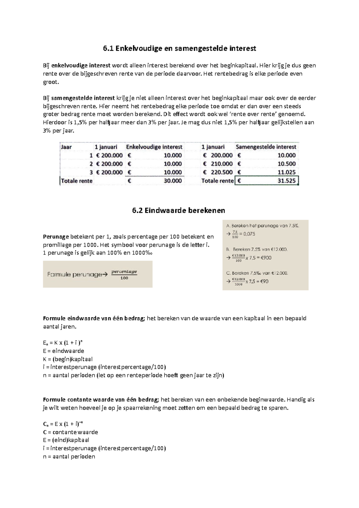 Beco H6 Heel leerzaam 6 Enkelvoudige en samengestelde interest Bij enkelvoudige interest Beco H6 Heel leerzaam 6 Enkelvoudige en samengestelde interest Bij enkelvoudige interest