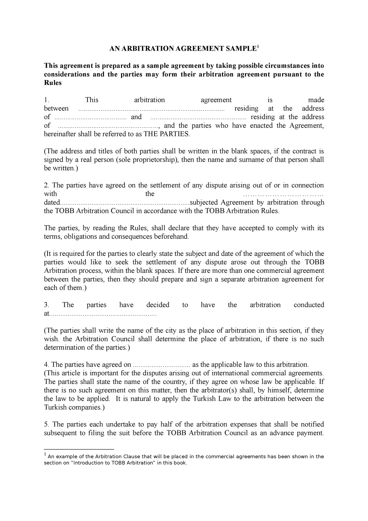 4-bedeehdehdnddned-an-arbitration-agreement-sample-1-this-agreement