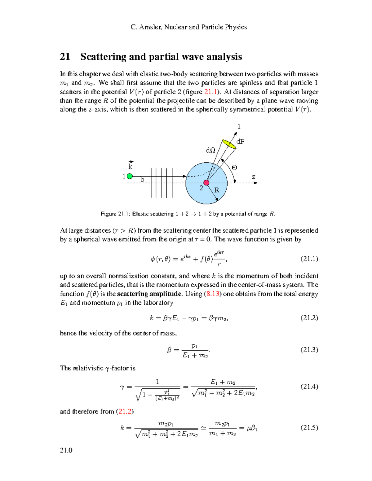 Scattering - C. Amsler, Nuclear and Particle Physics 21 Scattering and ...