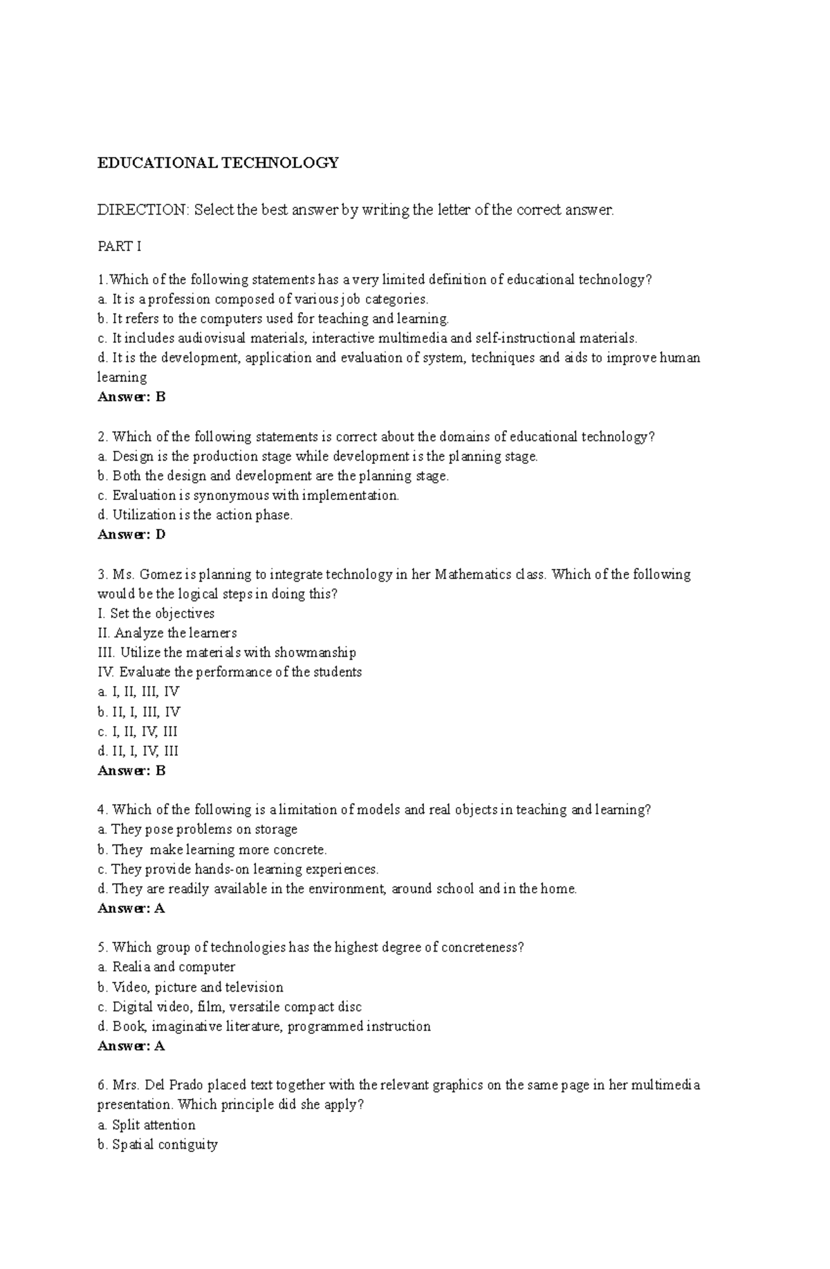 Educatıonal-Technology part 2 - EDUCATIONAL TECHNOLOGY DIRECTION ...