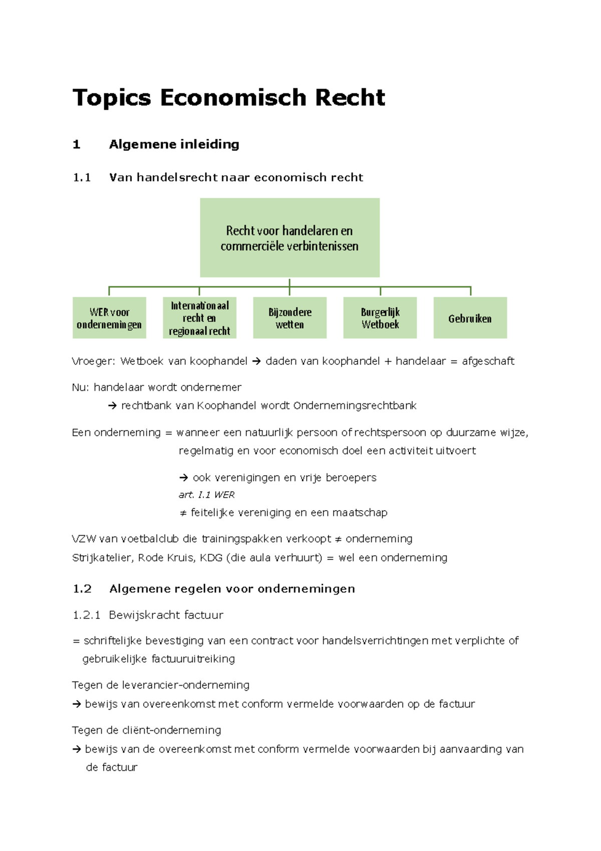 Samenvatting Topics Economisch Recht - Topics Economisch Recht 1 ...