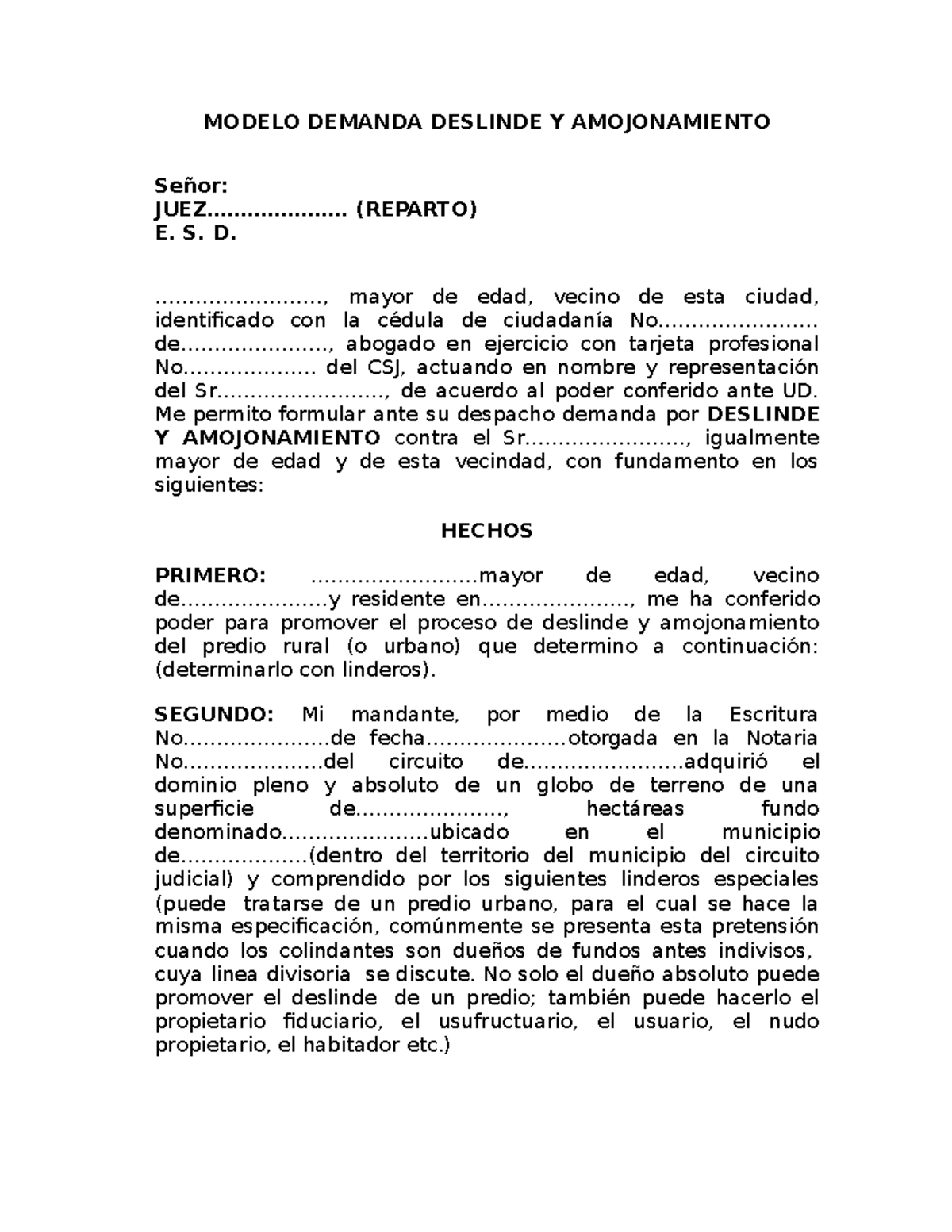 Acta De Deslinde Y Amojonamiento vrogue.co