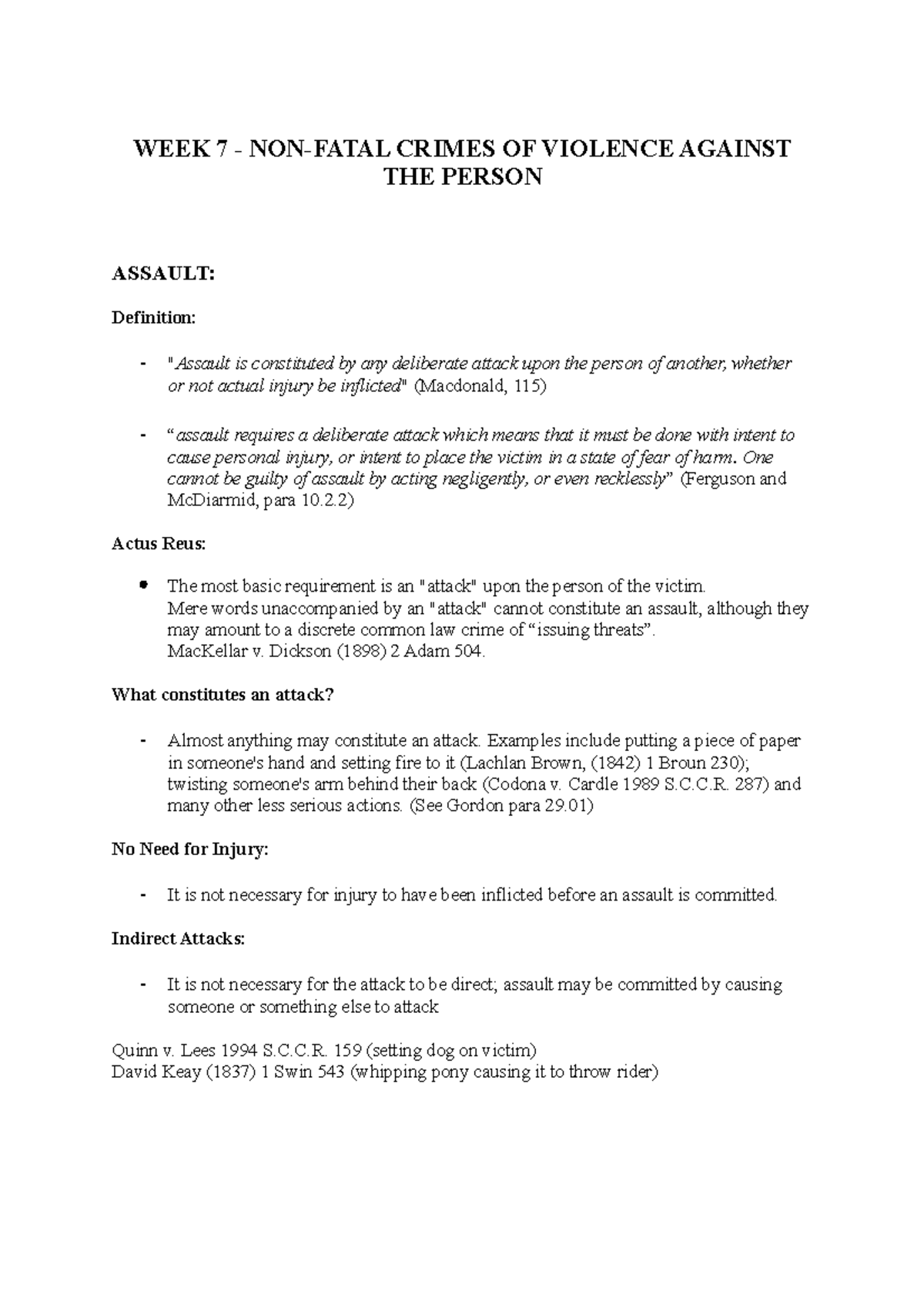 week-7-revision-notes-week-7-non-fatal-crimes-of-violence-against