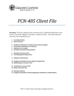 Eating disorder homework - PCN-481 Impact of Process Addictions ...