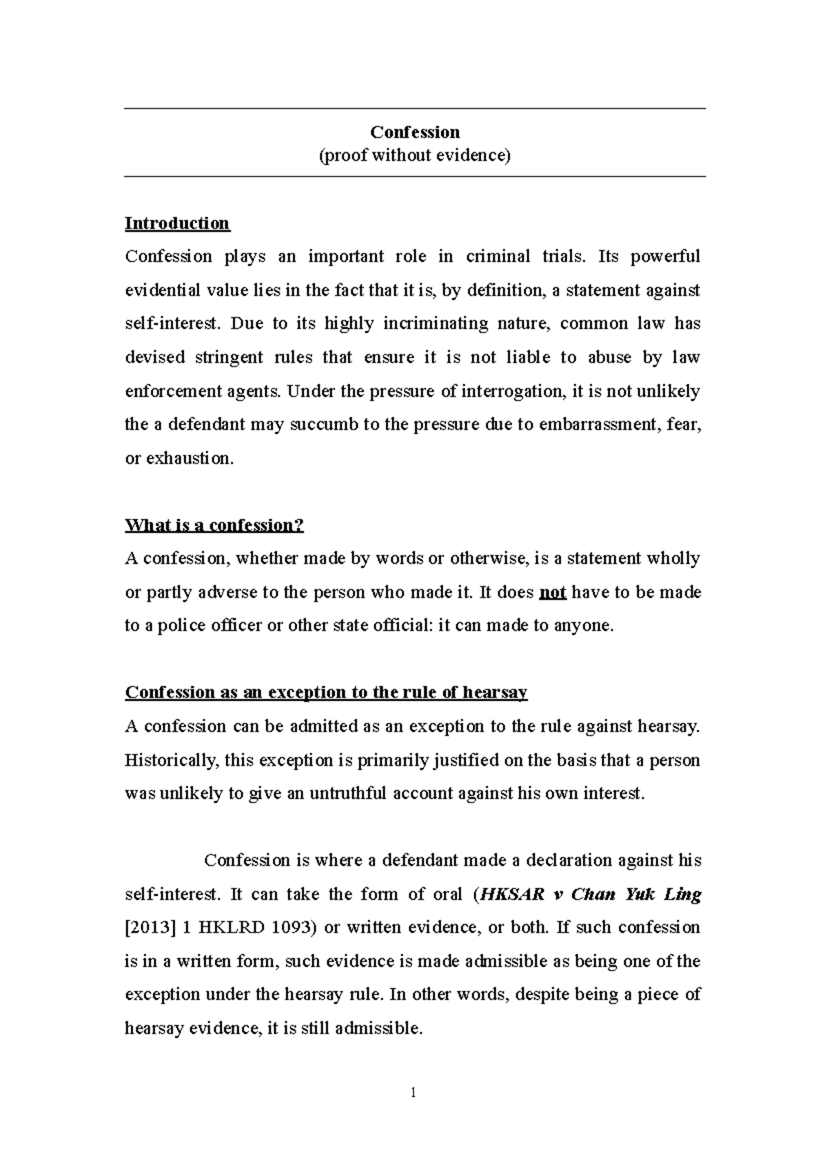 Confession (Revised 21-June-2021) - Confession (proof without evidence ...