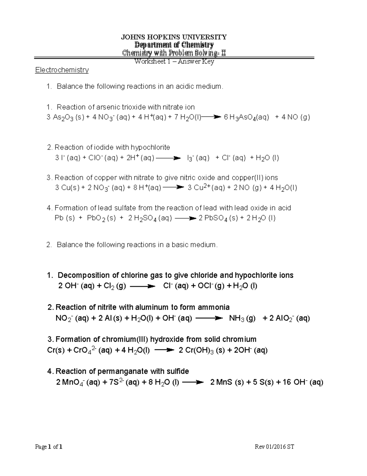 a guide to problem solving chemistry answer key