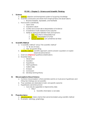 FS 161 - Lecture 1 - Introduction - FS 161 – Lecture 1 – Introduction I ...