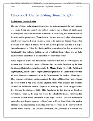 Unit-3 - Human Rights, Gender and Environment - GENERIC ELECTIVE (GE ...