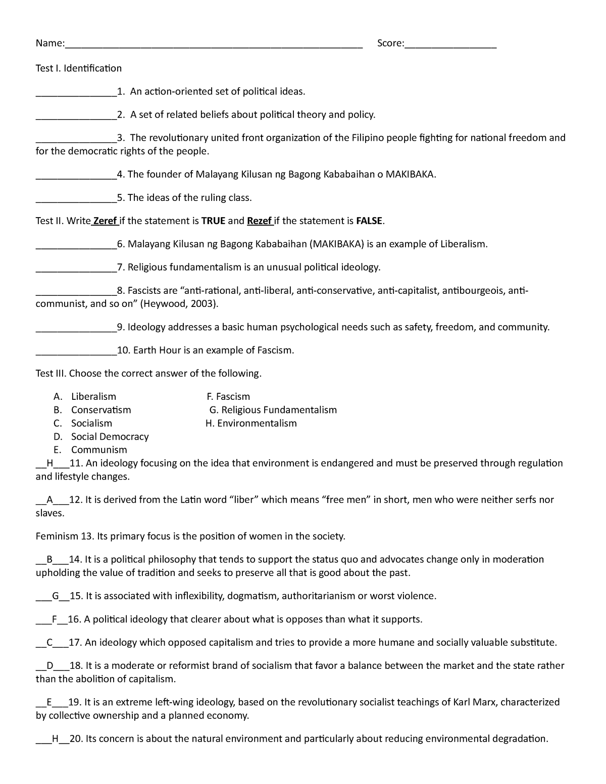 Test-in-Politics - This includes summaries. - - Studocu