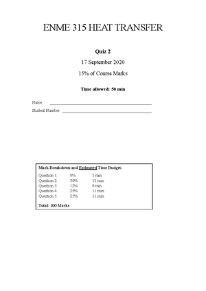 Chapter 2 HCE Formulas Handout - HEAT CONDUCTION EQUATION Figure: Three ...