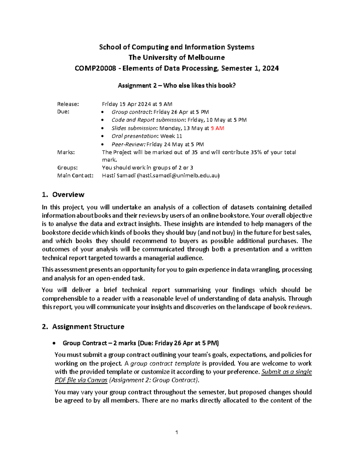 COMP2000 8 A2-Specicification - School of Computing and Information ...