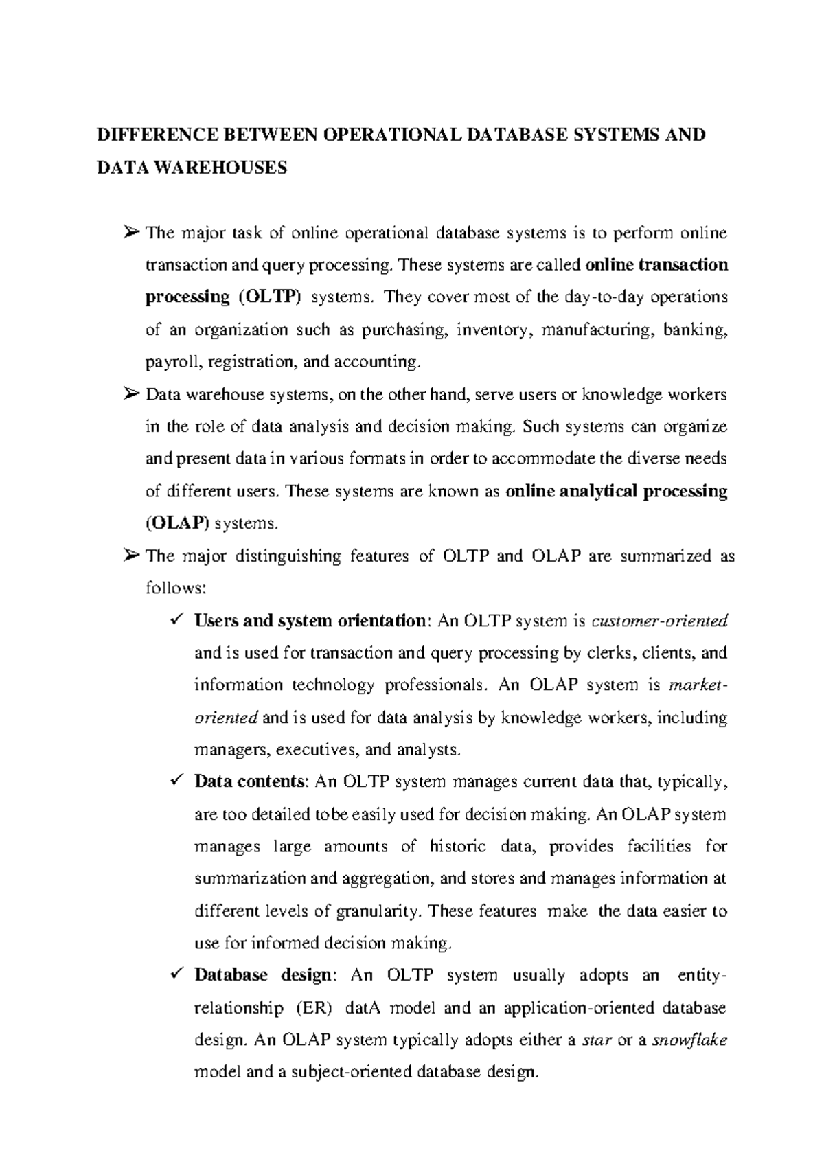 Difference BW ODS &DW -NEED AND Challenges IN DW - DIFFERENCE BETWEEN ...