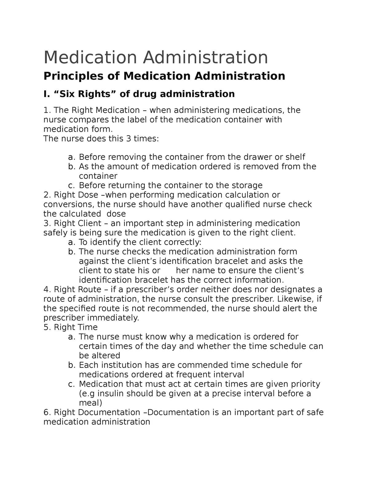 case study for medication administration