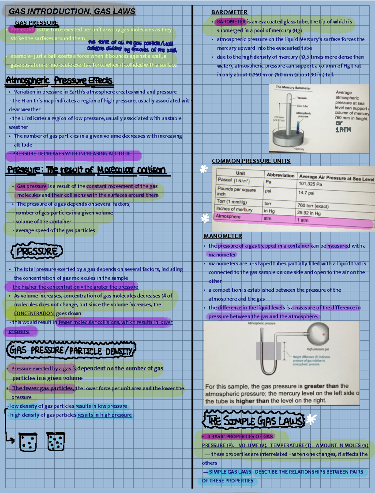 CH 6 - Lecture Notes For Ch 6 - Theforceofanthegasparticlewall ...