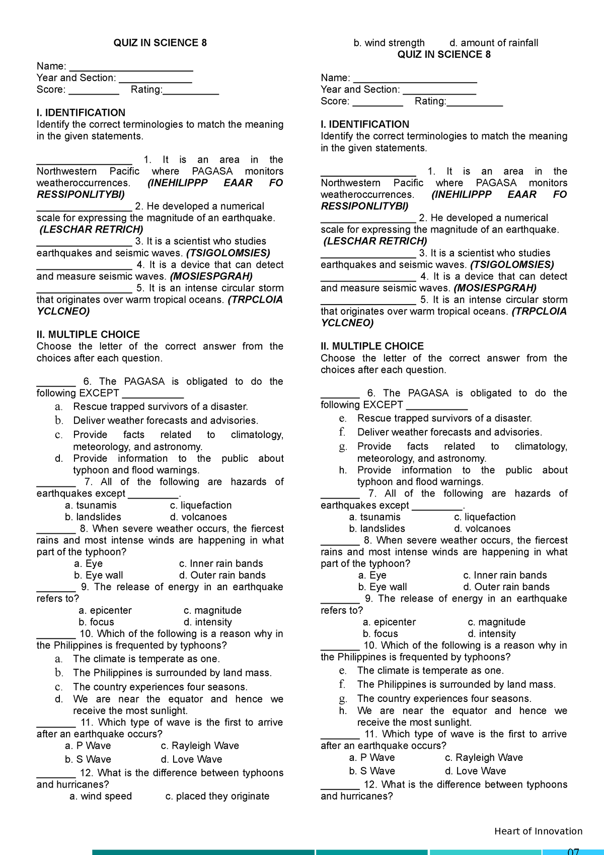 quarter-2-grade-8-science-heart-of-innovation-quiz-in-science-8-name