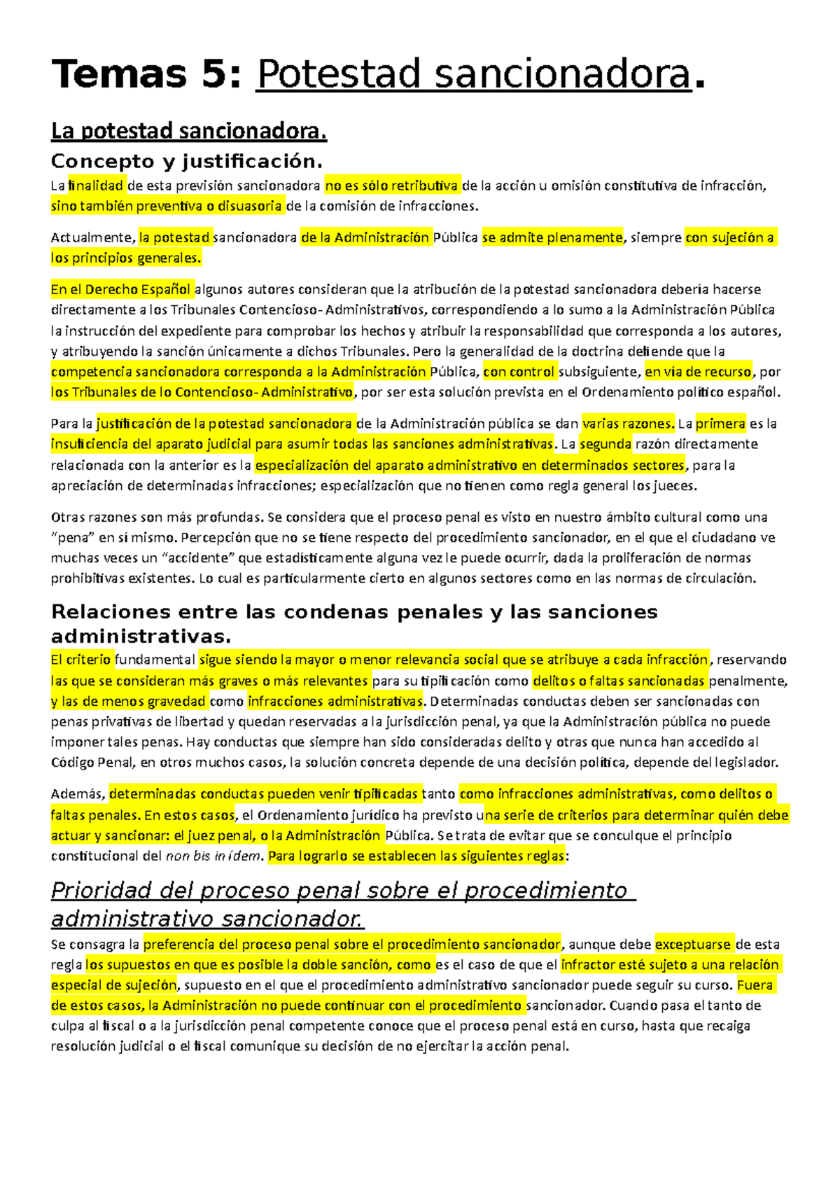 5. Potestad Sancionadora - La Potestad Sancionadora. Concepto Y La ...