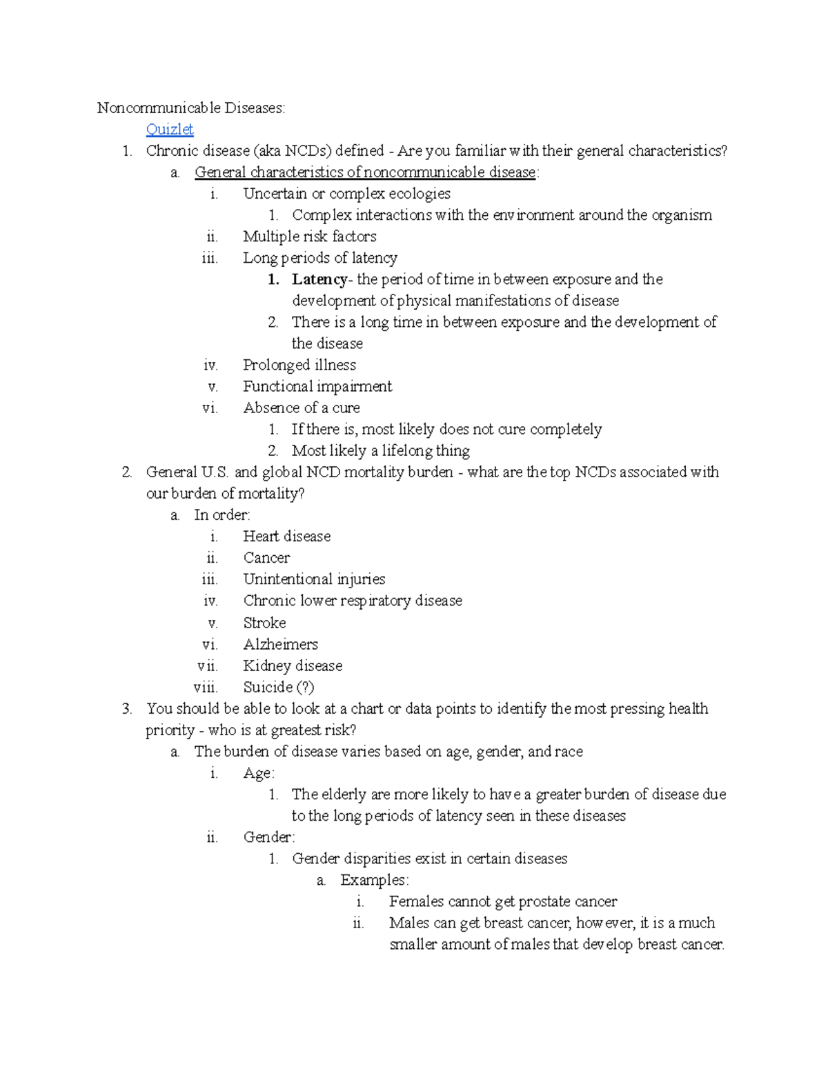 BPH 206 Exam 2 Guide Diseases Quizlet Chronic