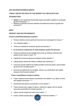 economics possible essays grade 12 2023