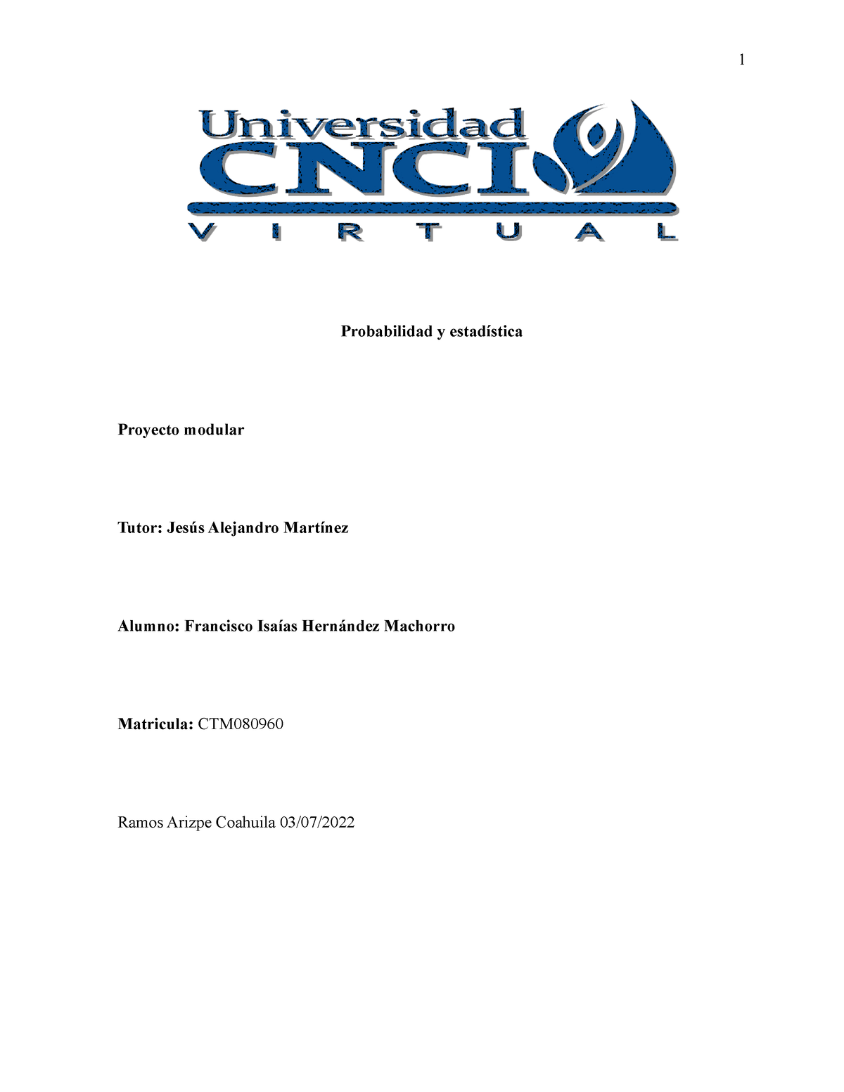 Proyecto Modular Probabilidad Y Estadistica - Probabilidad Y ...