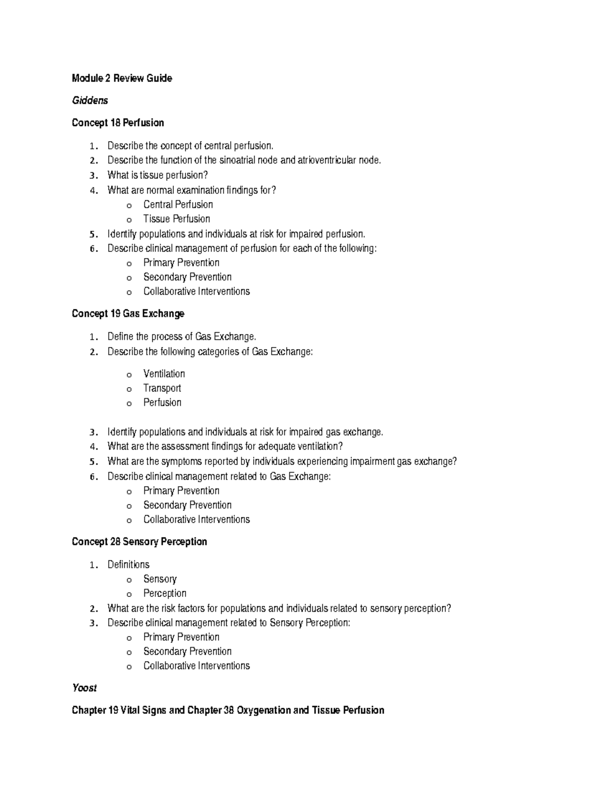 Module 2 Review Guide Module 2 Review Guide Giddens Concept 18