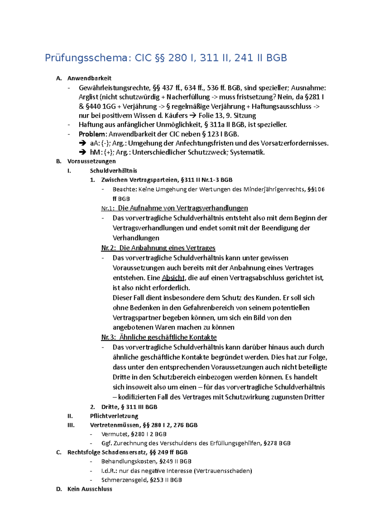 schuldrecht-at-schema-culpa-in-contrahendo-pr-fungsschema-cic