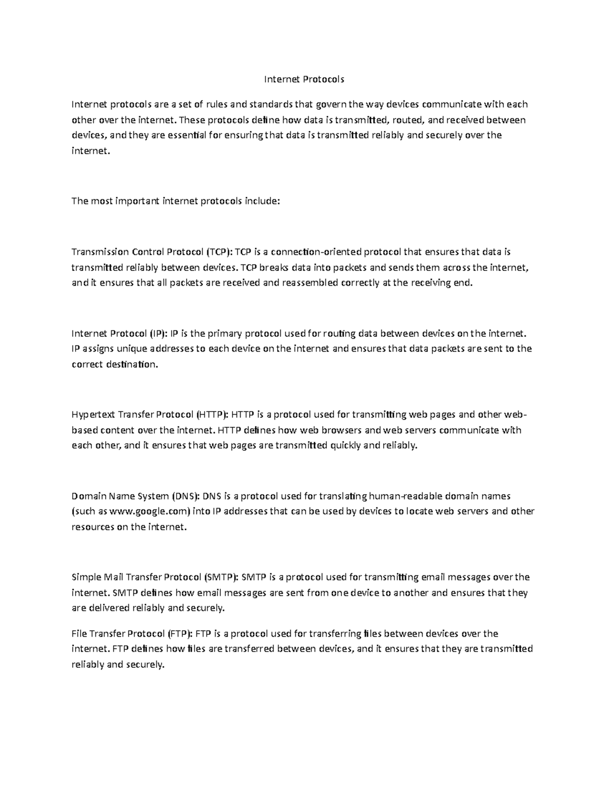 Protocols Protocols protocols are a set of