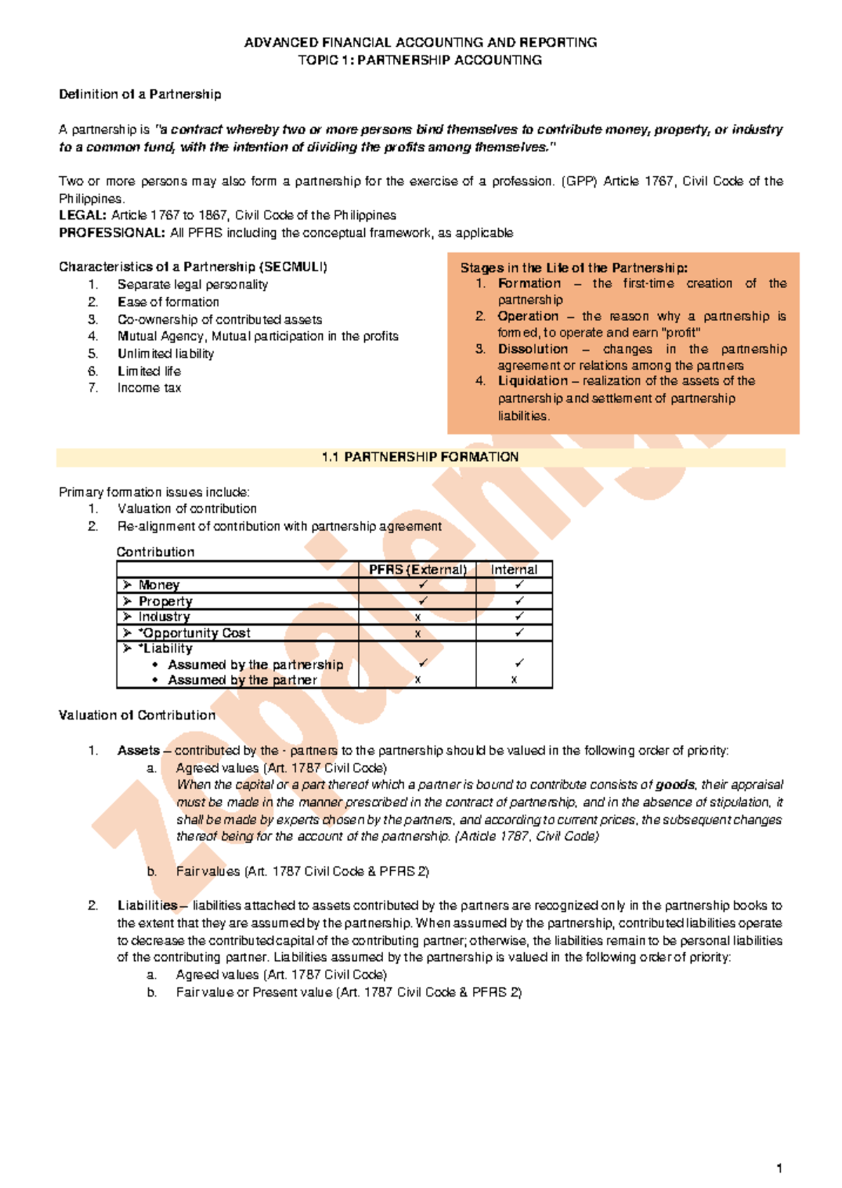 Partnership Accounting - ADVANCED FINANCIAL ACCOUNTING AND REPORTING ...