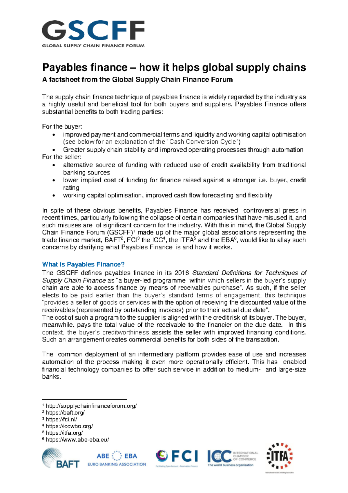 Scf Fact Sheet Nil Payables Finance How It Helps Global Supply