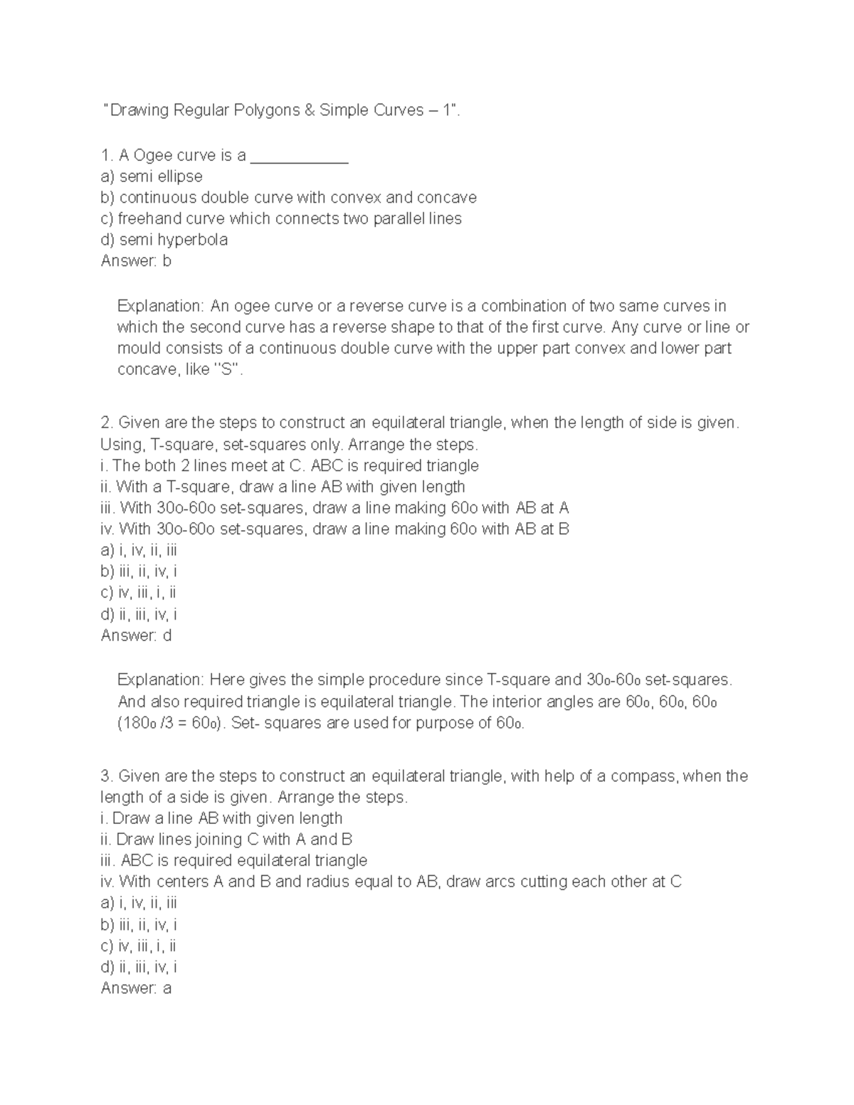 Engineering Graphics (28) - “Drawing Regular Polygons & Simple Curves ...