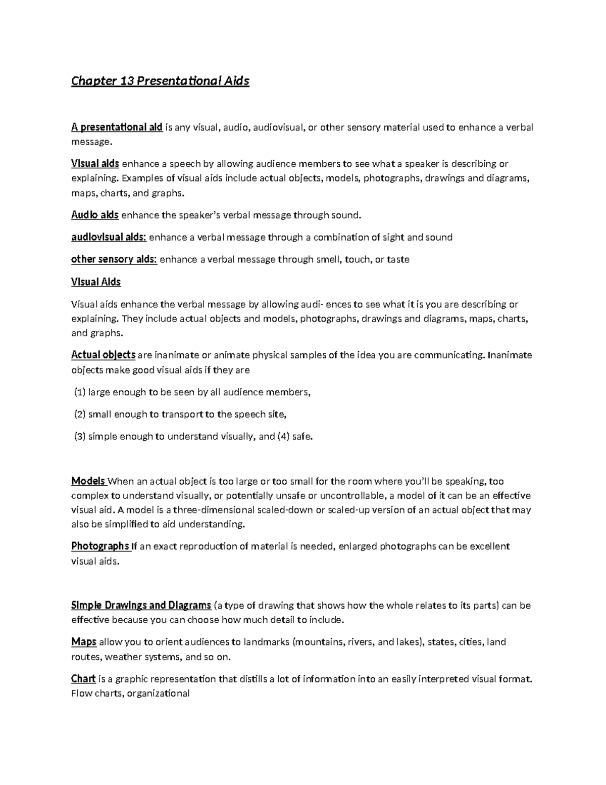 CPS Chapter 13 Presentational Aids Communicate - Chapter 13 ...