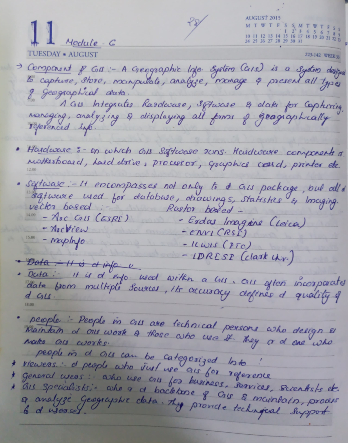 Remote sensing notes - 11 C AU