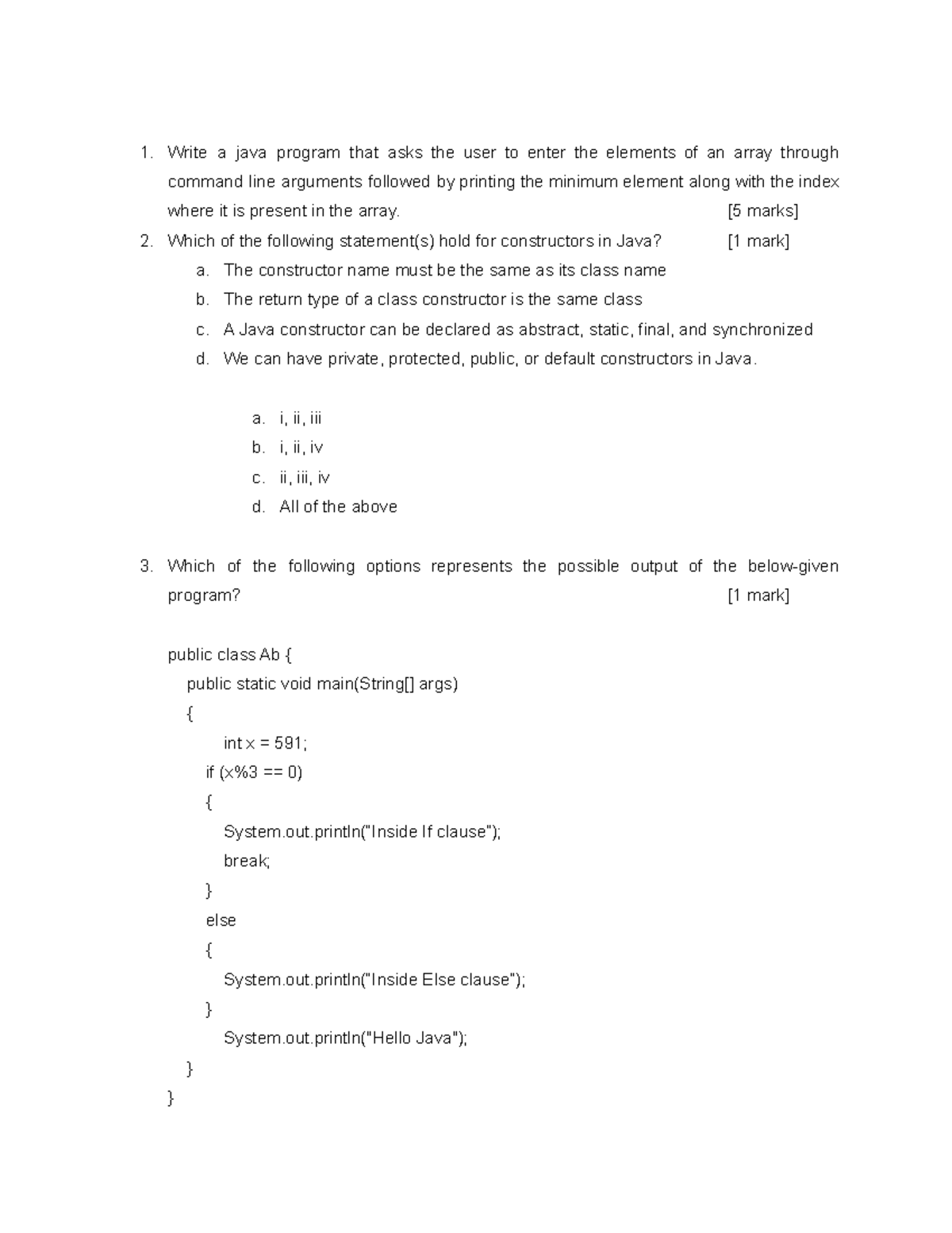 WT CSE 15 Lab Feb 23 Assessment I - Write a java program that asks the ...