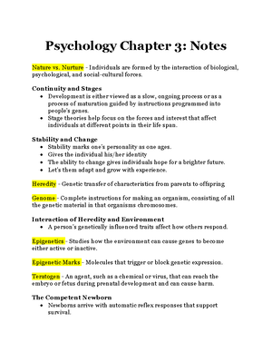 Psychology Chapter 2 Notes - Psychology Chapter 2: Notes Everything ...