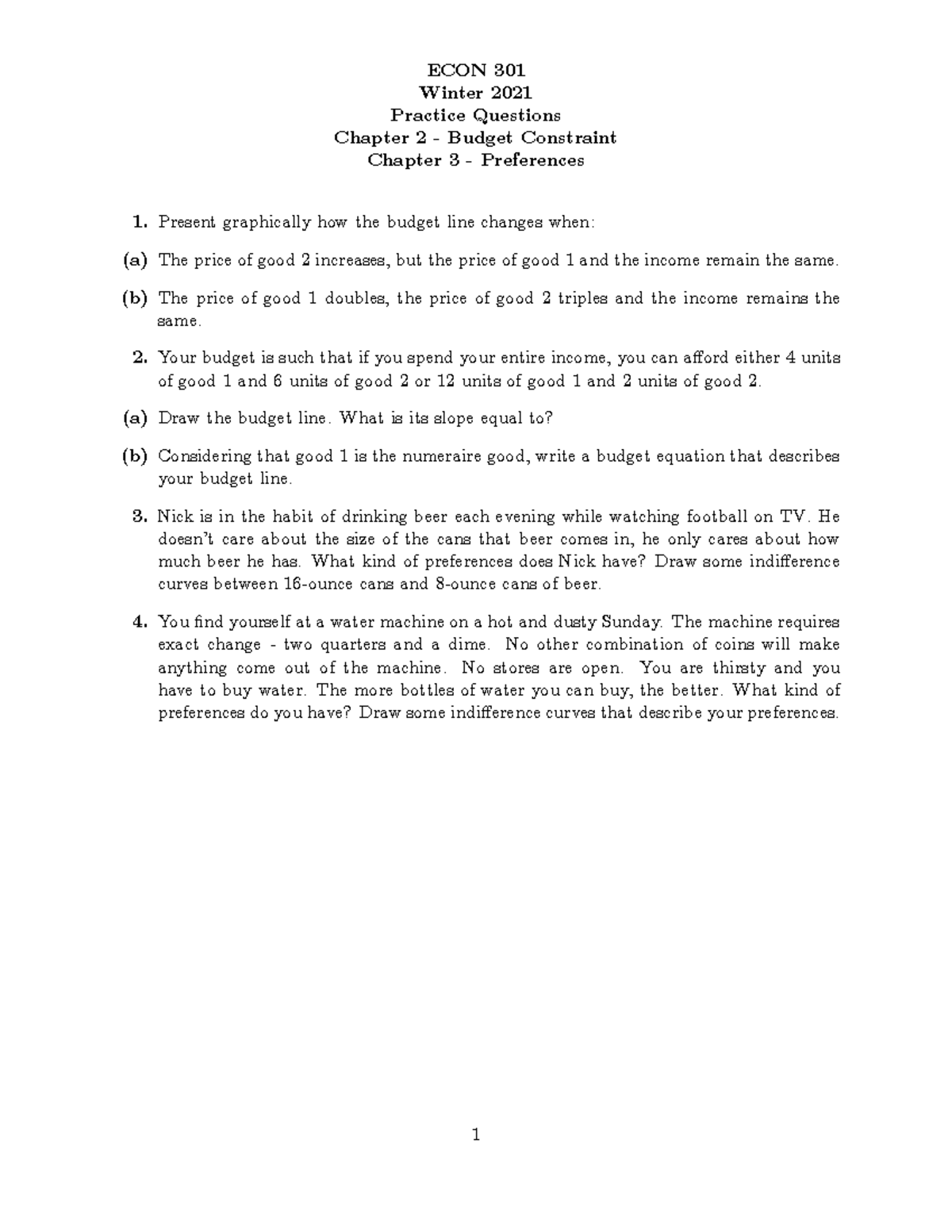 Exercises Ch2+3 - practice materials - ECON 301 Winter 2021 Practice ...