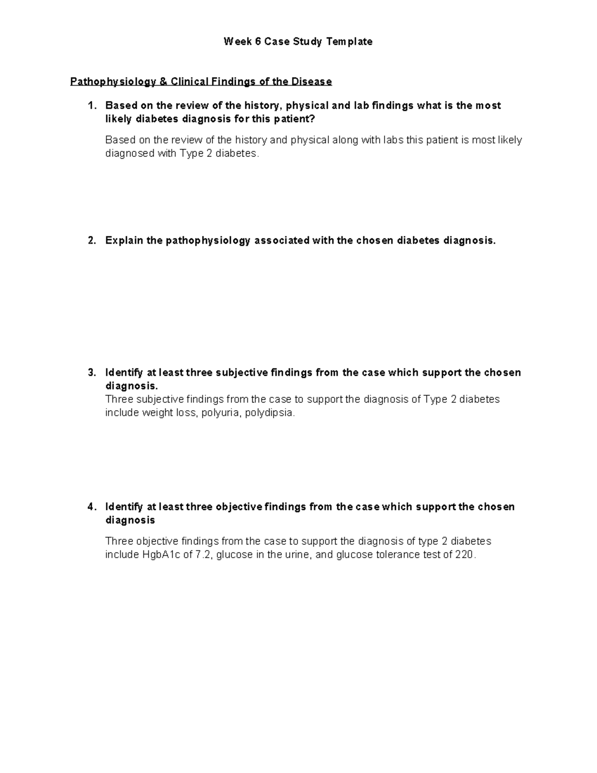 FNP NR507 Week6 Case Study Template - Week 6 Case Study Template ...
