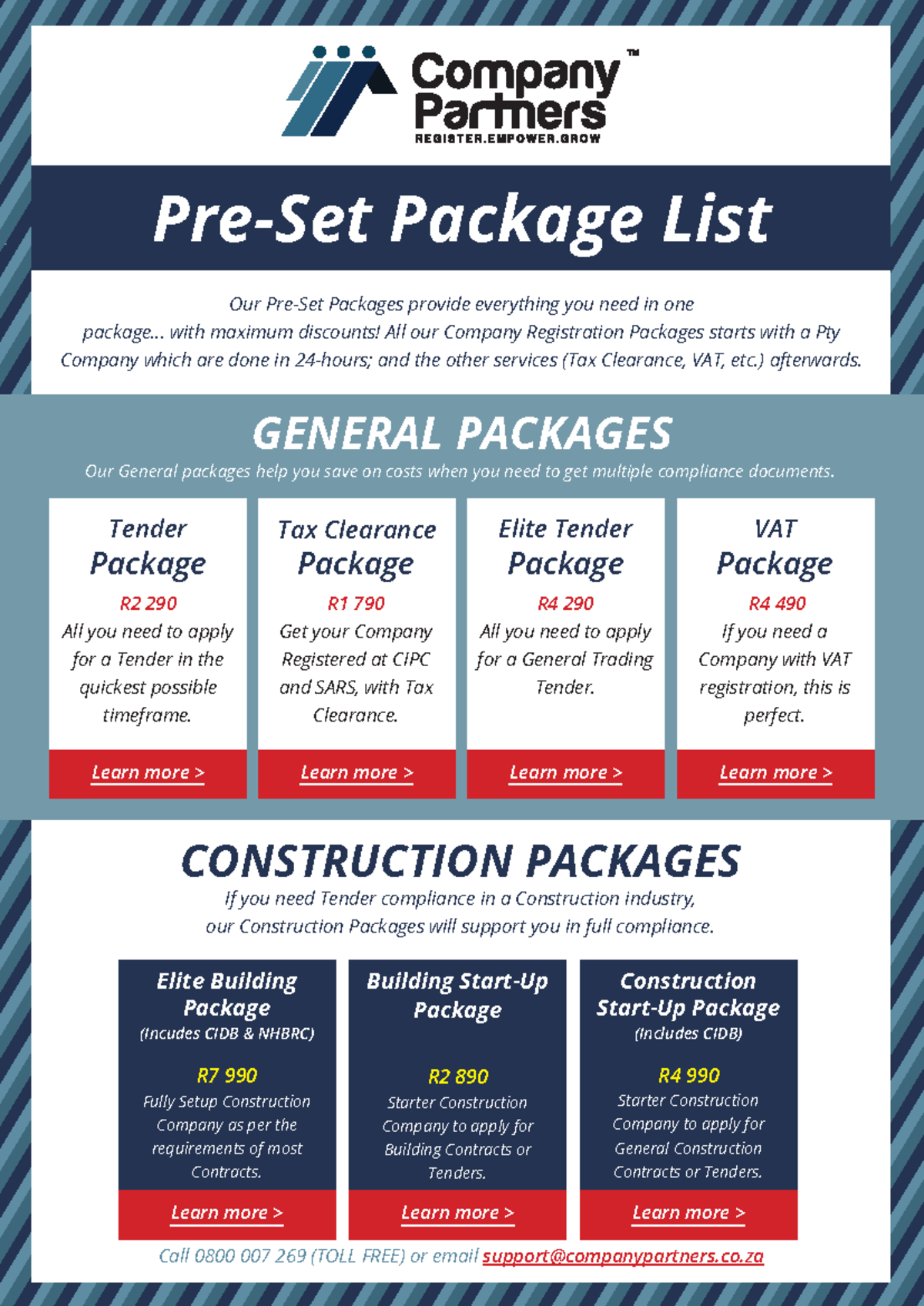 Packages List Company Partners (Pty) Ltd - Here’s how it works Call ...