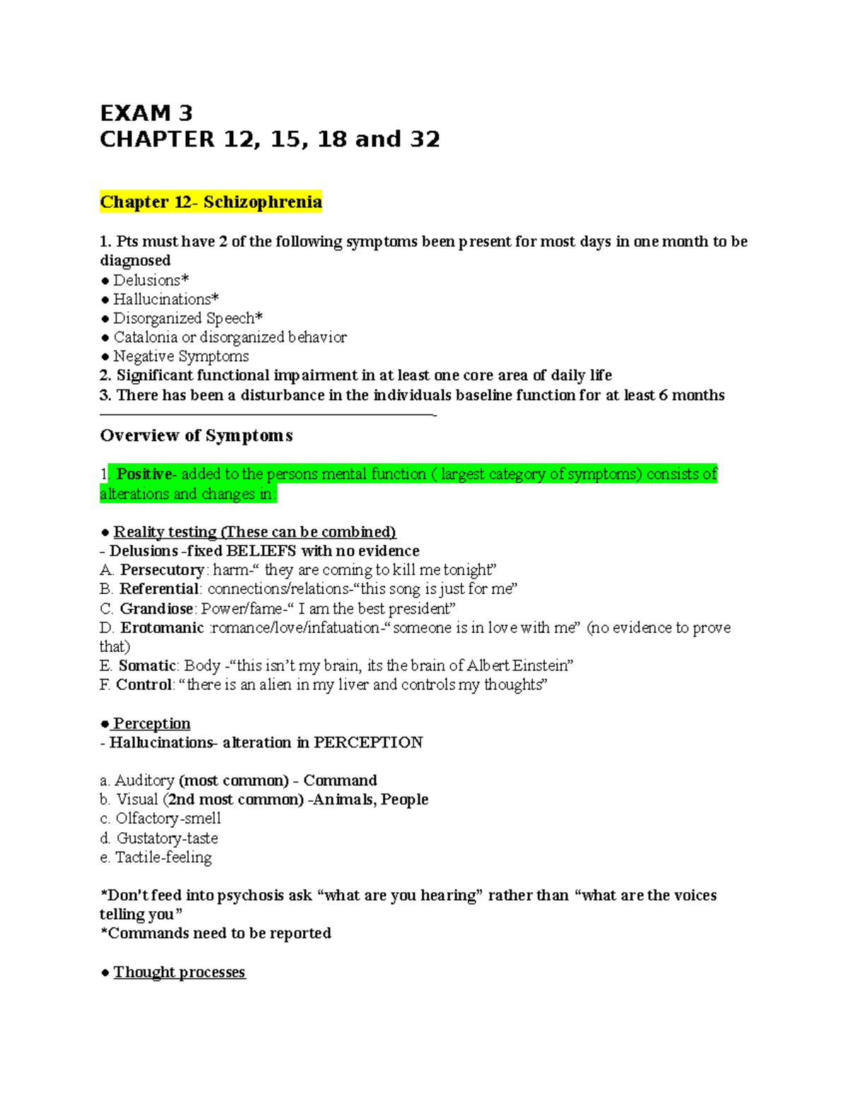 EXAM 3 Study Guide - It might not be the exact chapters but hopefully ...