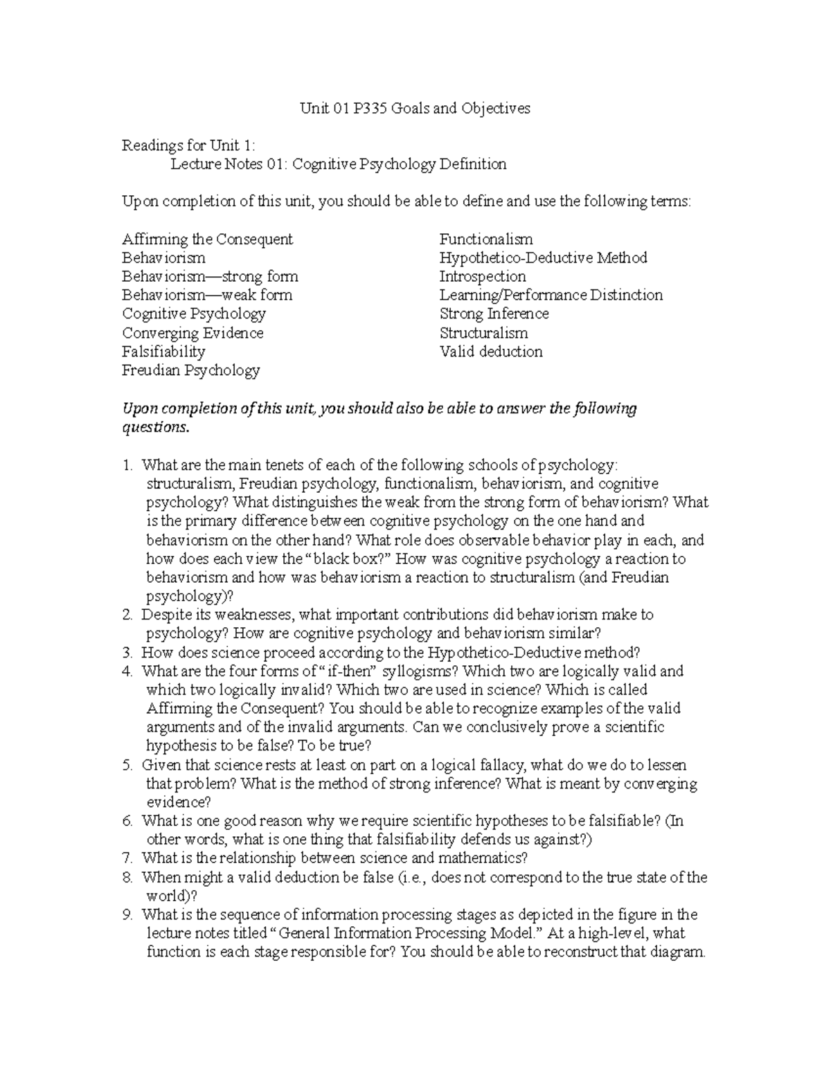 01 Goals and Objectives - Unit 01 P335 Goals and Objectives Readings ...