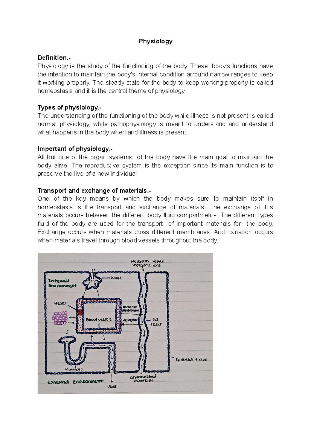 aplia homework introduction to physiology and homeostasis