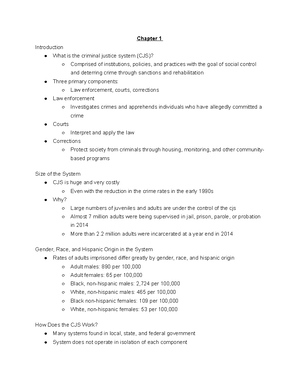 Chapter 1 Intro to Crime & the Criminal Justice System - Introduction ...