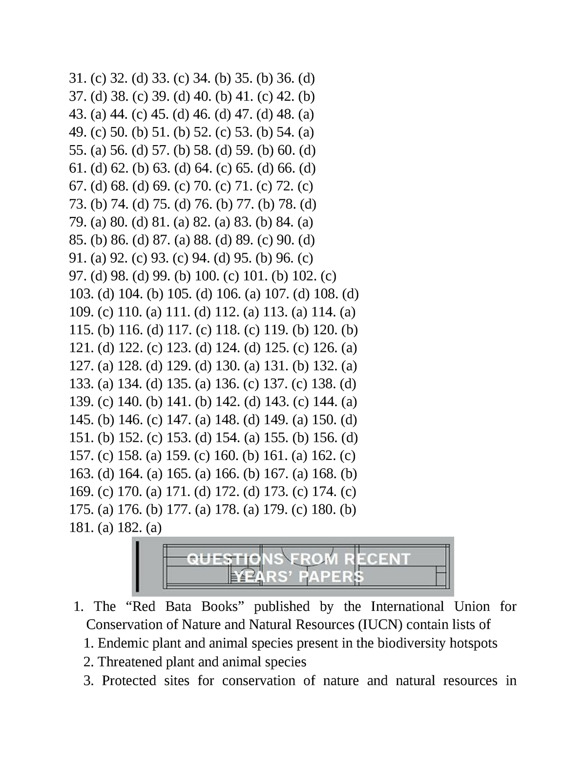 General Science For UPSC-29 - (c) 32. (d) 33. (c) 34. (b) 35. (b) 36 ...